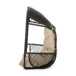 Greystone Indoor/Outdoor Wicker Hanging Chair With 8' Chain - Brown/Tan - Christopher Knight Home -Christopher Knight Home GUEST 029eaf23 e6ab 4e2e a7c2 9fc0a40ad982