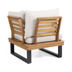 Sebastian 4pc Outdoor Acacia Wood 5 Seater Sofa Sectional With Cushions - Teak/Beige - Christopher Knight Home 7 Sebastian 4pc Outdoor Acacia Wood 5 Seater Sofa Sectional With Cushions - Teak/Beige - Christopher Knight Home -Christopher Knight Home GUEST 02a43b8c 9c1f 4413 90f7 3e2101df25d9