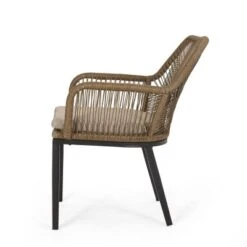 Russel 3pc Outdoor Wicker 2 Seater Chat Set - Light Brown/Beige - Christopher Knight Home -Christopher Knight Home GUEST 02c7fd1a 8354 49a6 a188 13b0ba1d1851 1