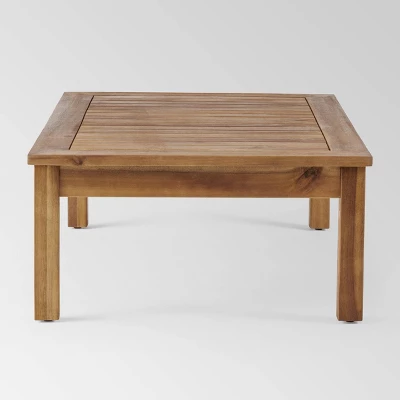 Santa Ana 4pc Acacia Wood Chat Set Teak/Dark Teal - Christopher Knight Home 4 Santa Ana 4pc Acacia Wood Chat Set Teak/Dark Teal - Christopher Knight Home - Image 4