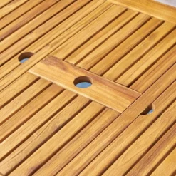 Hayes 9pc Wood & Wicker Expandable Dining Set - Natural/Brown - Christopher Knight Home -Christopher Knight Home GUEST 052fb984 367f 49cc a023 f85652a8f22d 3