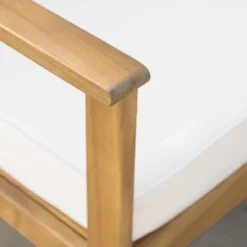 Luciano Acacia Wood Bench - Brown/Cream - Christopher Knight Home -Christopher Knight Home GUEST 053860f9 4d02 469e b7e9 4494ce438f19