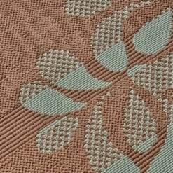 Henley Floral Outdoor Rug Brown/Blue - Christopher Knight Home -Christopher Knight Home GUEST 06727672 b5ca 46ed 91e9 f6f73a4b9c3b