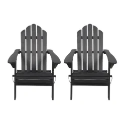 2pk Hazel Outdoor Acacia Wood Foldable Adirondack Chairs - Christopher Knight Home -Christopher Knight Home GUEST 086ae530 8bc3 4697 9f57 610d009ee09f