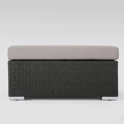 Santa Rosa 8pc Wicker Sectional Seating Set - Gray/Silver - Christopher Knight Home 4 Santa Rosa 8pc Wicker Sectional Seating Set - Gray/Silver - Christopher Knight Home - Image 4