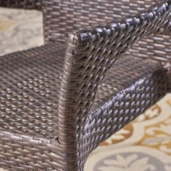 Laurent 5pc Acacia Wood & Wicker Dining Set - Teak/Brown - Christopher Knight Home -Christopher Knight Home GUEST 09283319 b72f 4441 b361 dc3c3a3752dc