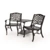 Sarasota Cast Aluminum Adjoining Patio Chair - Bronze - Christopher Knight Home