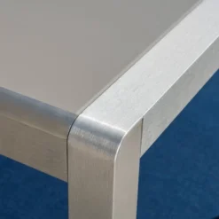 Cape Coral Rectangle Aluminum & Tempered Glass Dining Table - Silver/Gray - Christopher Knight Home -Christopher Knight Home GUEST 099d19f3 ee97 4828 a8c7 72a4436ad718