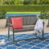Regatta Acacia Patio Rocking Loveseat - Dark Gray - Christopher Knight Home