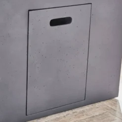 Aidan Outdoor Square Lightweight Concrete Gas Burning Fire Pit - Dark Gray - Christopher Knight Home -Christopher Knight Home GUEST 0a11ca3d 838d 41f7 b5af 751c91816684