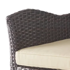 Braxton Wicker Swivel Patio Bar Stool With Cushion - Multi-Brown - Christopher Knight Home -Christopher Knight Home GUEST 0ac1d744 959f 4277 bcfa d046089a78c6