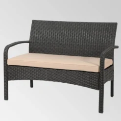 Cordoba 6pc Wicker Conversation Set - Brown/Tan - Christopher Knight Home -Christopher Knight Home GUEST 0aef3358 320a 428d 8330 b3cc243586f7