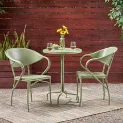Palm Desert 3pc Iron Modern Bistro Set - Christopher Knight Home -Christopher Knight Home GUEST 0b041e16 7ecd 485a bc54 7d8e3e90721f