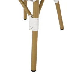 Elize 2pk Outdoor French Bistro Chairs - Gray/White/Bamboo - Christopher Knight Home -Christopher Knight Home GUEST 0c6926fd cdc4 4e8a 9cf1 5ef5ce350f46