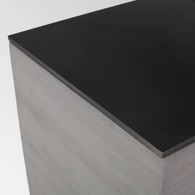 Langton Rectangular 40" Light Weight Concrete Gas Fire Pit Dark Gray - Christopher Knight Home 3 Langton Rectangular 40" Light Weight Concrete Gas Fire Pit Dark Gray - Christopher Knight Home - Image 3