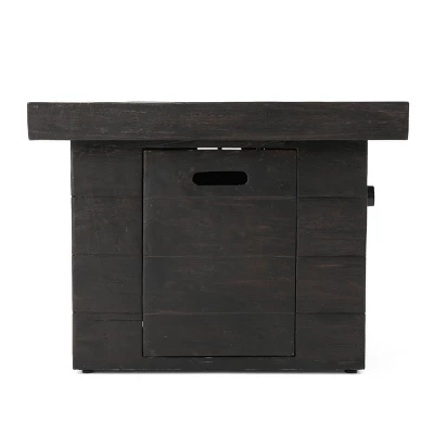 Bedrock 3pc Faux Wicker Chat Set With Fire Pit - Brown/Beige - Christopher Knight Home 9 Bedrock 3pc Faux Wicker Chat Set With Fire Pit - Brown/Beige - Christopher Knight Home - Image 9