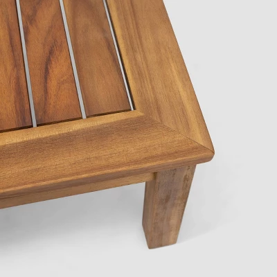 Santa Ana 4pc Acacia Wood Chat Set Teak/Dark Teal - Christopher Knight Home 5 Santa Ana 4pc Acacia Wood Chat Set Teak/Dark Teal - Christopher Knight Home - Image 5