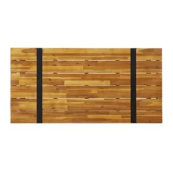 Varva Rectangular Outdoor Acacia Wood Dining Table Teak/Black - Christopher Knight Home -Christopher Knight Home GUEST 0e9372f9 9edb 4b09 bab1 b592bb4ff033