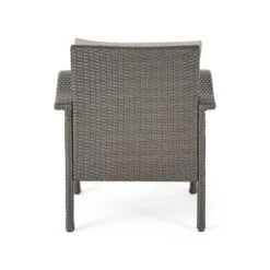 Keana 5pc Faux Rattan Club Chair & Fire Pit Chat Set - Christopher Knight Home -Christopher Knight Home GUEST 0f168e18 25a6 48bc afd0 82ff58b22979