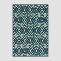Myrtle Geometric Outdoor Rug Navy/Green - Christopher Knight Home -Christopher Knight Home GUEST 0f4fe71c bce5 4aea b1cd c3dfbcba6381