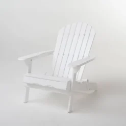 Malibu 2pk Acacia Wood Adirondack Chairs - White/Gray - Christopher Knight Home -Christopher Knight Home GUEST 0f553ee5 c701 4030 8198 ac633fdad380