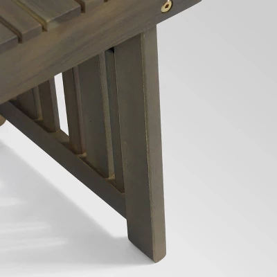 Kyoto Acacia Wood Folding Side Table - Gray - Christopher Knight Home 5 Kyoto Acacia Wood Folding Side Table - Gray - Christopher Knight Home - Image 5