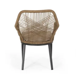 Russel 3pc Outdoor Wicker 2 Seater Chat Set - Light Brown/Beige - Christopher Knight Home -Christopher Knight Home GUEST 114e5c8d eb7d 41d8 ab8e 4b8a9b430ad2 1