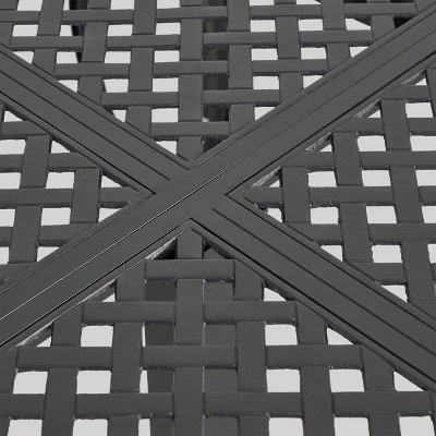 Bullpond 9pc Aluminum And Wicker Dining Set - Christopher Knight Home 5 Bullpond 9pc Aluminum And Wicker Dining Set - Christopher Knight Home - Image 5