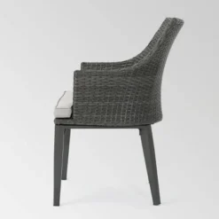 Hillhurst 5pc Wicker Round Dining Set Gray - Christopher Knight Home -Christopher Knight Home GUEST 132506b5 7fff 4133 a69d 6224ef364ce5