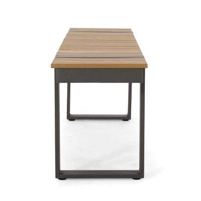 Cibola 3pc Outdoor Aluminum Picnic Set - Natural/Gray - Christopher Knight Home 5 Cibola 3pc Outdoor Aluminum Picnic Set - Natural/Gray - Christopher Knight Home - Image 5