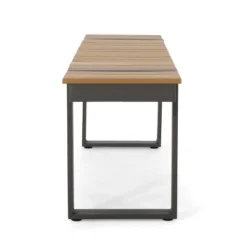 Quay 6pc Outdoor Aluminum Dining Set - Natural/Gray/Dark Gray - Christopher Knight Home -Christopher Knight Home GUEST 14e9674a 7f09 40fa ade9 e57fb73a484d