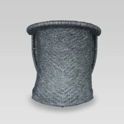 Larchmont Wicker Swivel Chair - Mixed Black/Dark Gray - Christopher Knight Home -Christopher Knight Home GUEST 16f4f124 6a3e 4b15 92d1 3f014886edf7