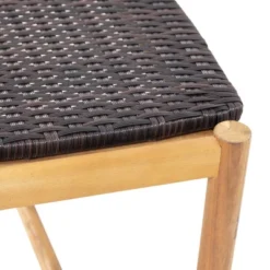 Cambria Outdoor 3 Seater Wicker Bench - Teak/Brown - Christopher Knight Home -Christopher Knight Home GUEST 174a3508 b8cc 411e 81a4 9d60762e0786