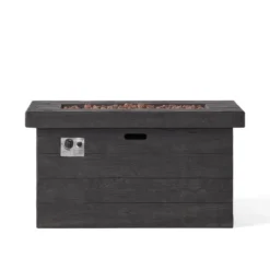 Custer Outdoor Rectangular Fire Pit - Gray - Christopher Knight Home -Christopher Knight Home GUEST 19072d03 adea 4b52 870a 85cf4dfb9350