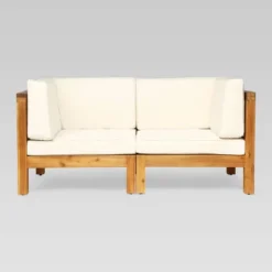 Brava 2pc Acacia Modular Loveseat - Christopher Knight Home -Christopher Knight Home GUEST 19098902 0d24 4ff6 9e0f f4d37fb843d3