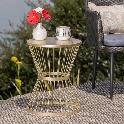 Lassen 16" Iron Patio Side Table - Christopher Knight Home 1 Lassen 16" Iron Patio Side Table - Christopher Knight Home