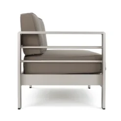 Salome 4pc Fabric Patio Chat Set - Khaki - Christopher Knight Home -Christopher Knight Home GUEST 1bba8114 91d5 4d7f aba3 51e2bdefc101