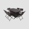 Maldives 7pc Foldable Wicker Dining Set - Brown - Christopher Knight Home