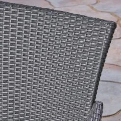 Jillian 3pc Acacia Wood & Wicker Bistro Set - Gray/Gray/Silver - Christopher Knight Home -Christopher Knight Home GUEST 1c31d738 9017 4cd9 a5ca dc0035290169