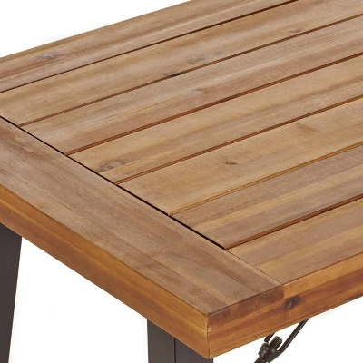 Spencer 7pc Wood & Wicker Dining Set - Brown - Christopher Knight Home 5 Spencer 7pc Wood & Wicker Dining Set - Brown - Christopher Knight Home - Image 5