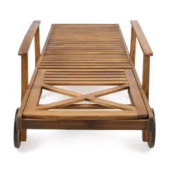 Perla 3pc Outdoor Acacia Wood Chaise Lounge Set With Cushions - Teak/Orange - Christopher Knight Home -Christopher Knight Home GUEST 1f7157b6 fb72 497e 9922 0cd02c2a49be