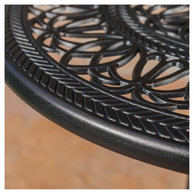 Santa Maria 3-piece Cast Aluminum Patio Bistro Bar Set - Copper - Christopher Knight Home 2 Santa Maria 3-piece Cast Aluminum Patio Bistro Bar Set - Copper - Christopher Knight Home - Image 2