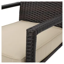 Cancun 4pc All-Weather Wicker Patio Chair Set - Brown - Christopher Knight Home -Christopher Knight Home GUEST 2145328c ae0e 4c68 a5be d5204268be63