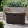 Custer Outdoor Rectangular Fire Pit - Brown - Christopher Knight Home