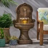 Fraser Outdoor 2-Tier Single Spout Fountain - Light Brown - Christopher Knight Home