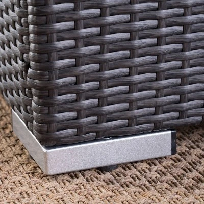 Santa Rosa 9pc Wicker Sectional Sofa Set - Gray/Silver - Christopher Knight Home 4 Santa Rosa 9pc Wicker Sectional Sofa Set - Gray/Silver - Christopher Knight Home - Image 4