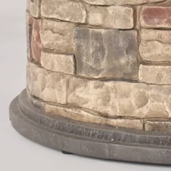 Everglade 6pc Acacia Wood Club Chairs And Fire Pit Set Teak/White/Stone - Christopher Knight Home -Christopher Knight Home GUEST 23f41297 7867 4cf4 a025 63b042c9fd44