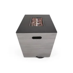 Langton Outdoor 50000 BTU Light Weight Concrete & Ceramic Rectangular Fire Pit - Christopher Knight Home -Christopher Knight Home GUEST 269118f6 3a63 4cca ac33 c4e7c3b9b9d3