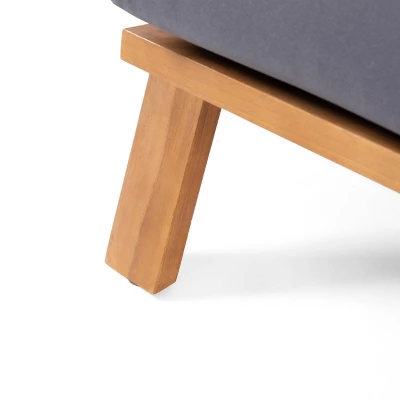 Paloma 2pk Outdoor Acacia Wood Club Chairs With Cushions - Teak/Dark Gray - Christopher Knight Home 7 Paloma 2pk Outdoor Acacia Wood Club Chairs With Cushions - Teak/Dark Gray - Christopher Knight Home - Image 7