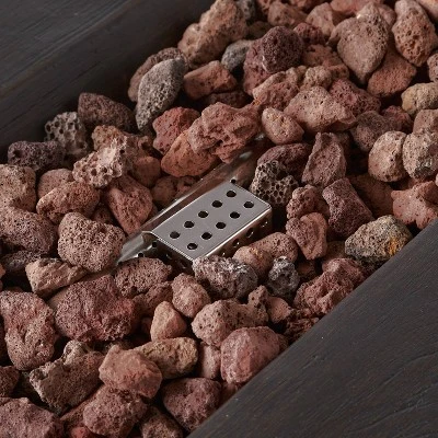 Custer Outdoor Rectangular Fire Pit - Brown - Christopher Knight Home 5 Custer Outdoor Rectangular Fire Pit - Brown - Christopher Knight Home - Image 5